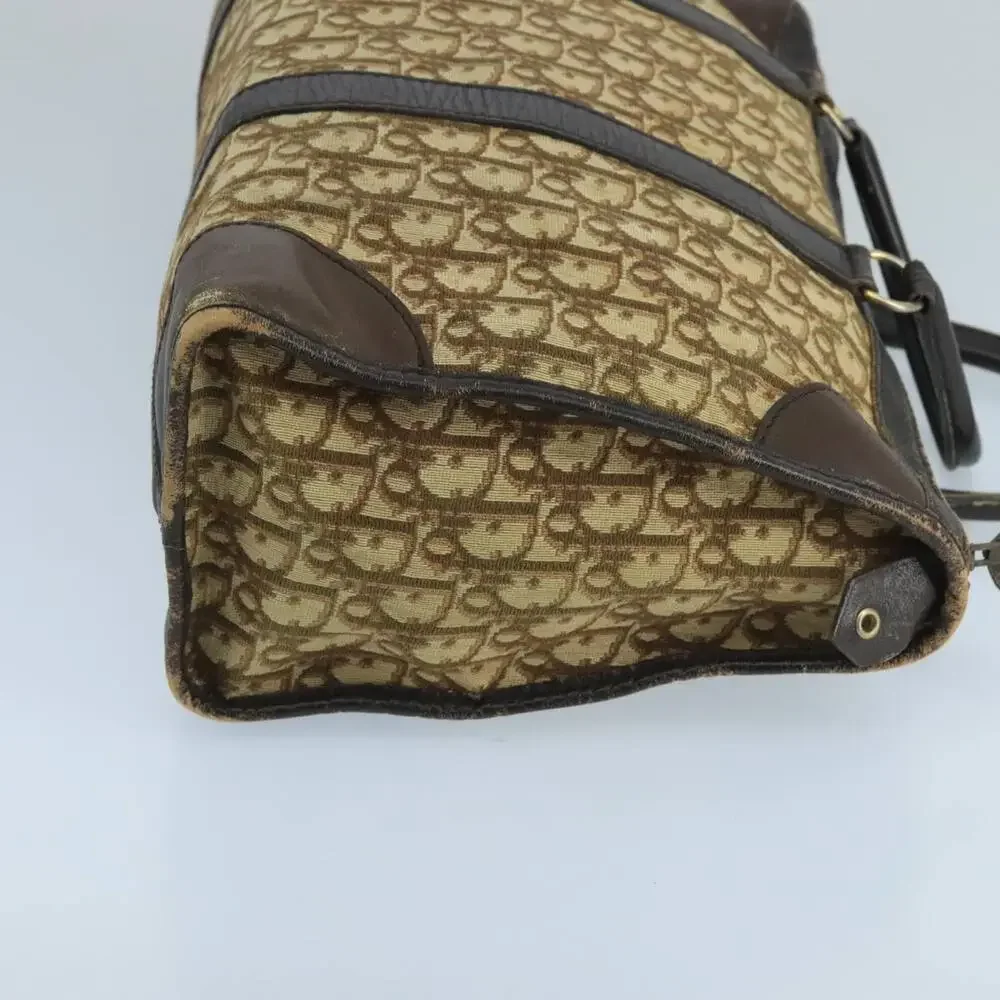 DIOR Trotter Canvas Boston Bag Brown